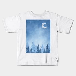 Blue galaxy Kids T-Shirt